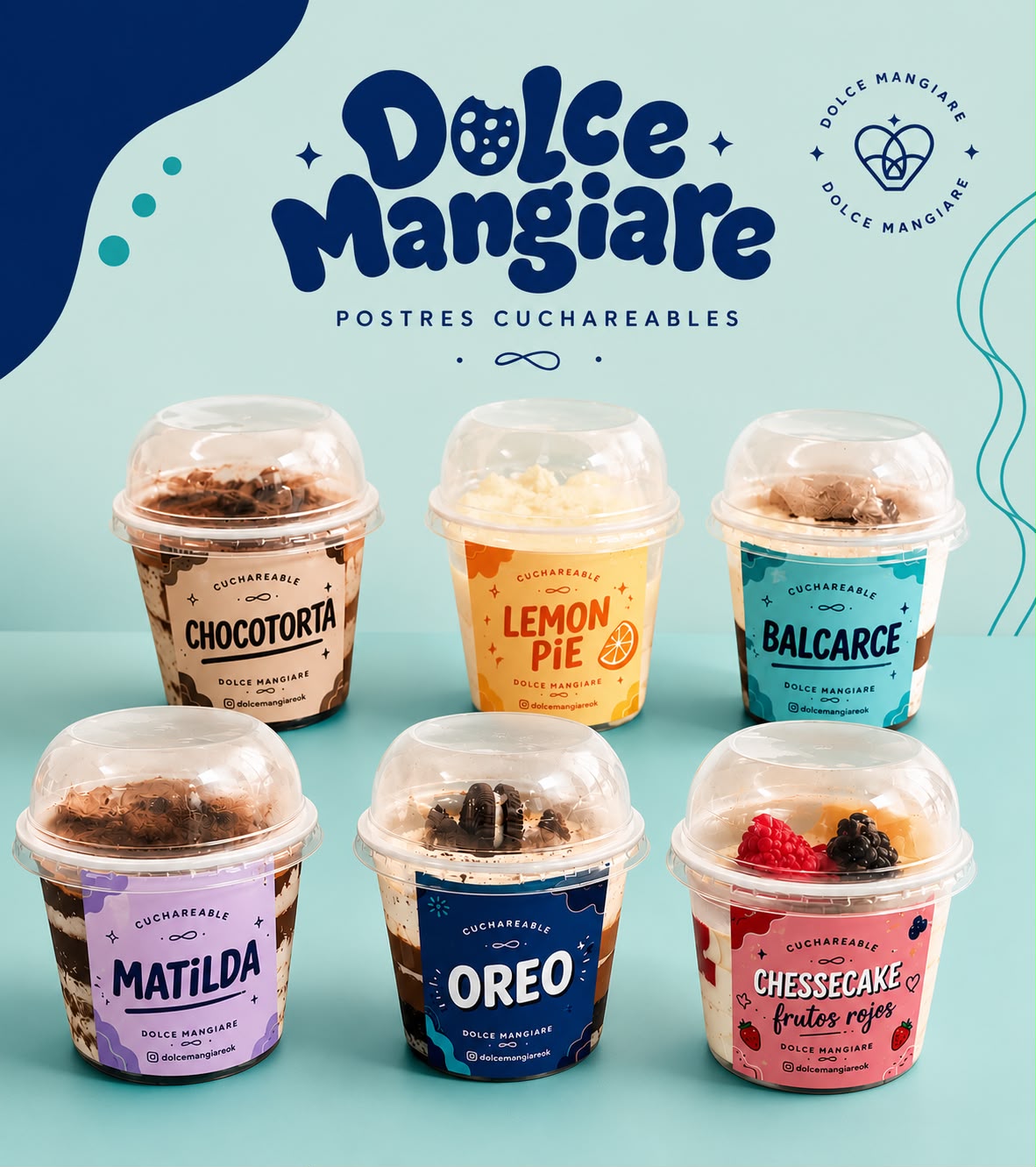 Línea de postres cuchareables Dolce Mangiare